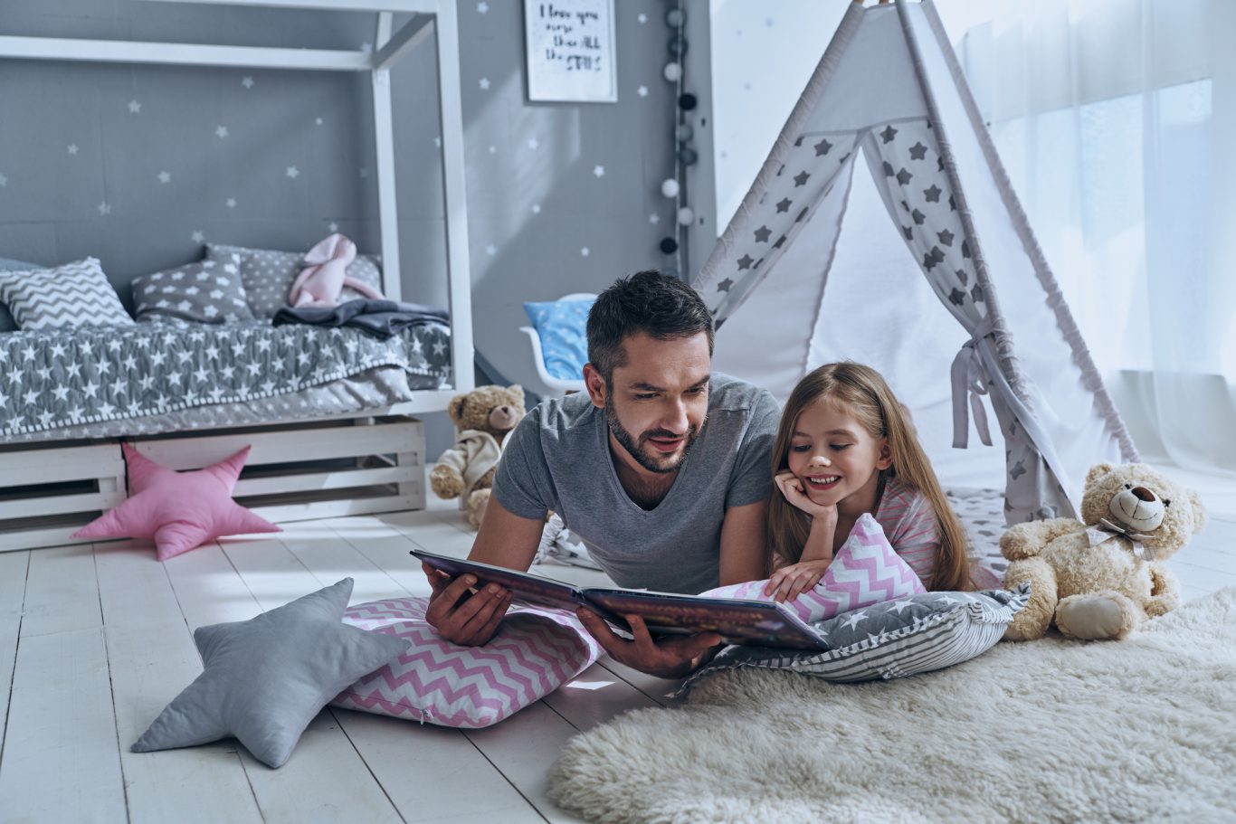 espacio de lectura en el hogar