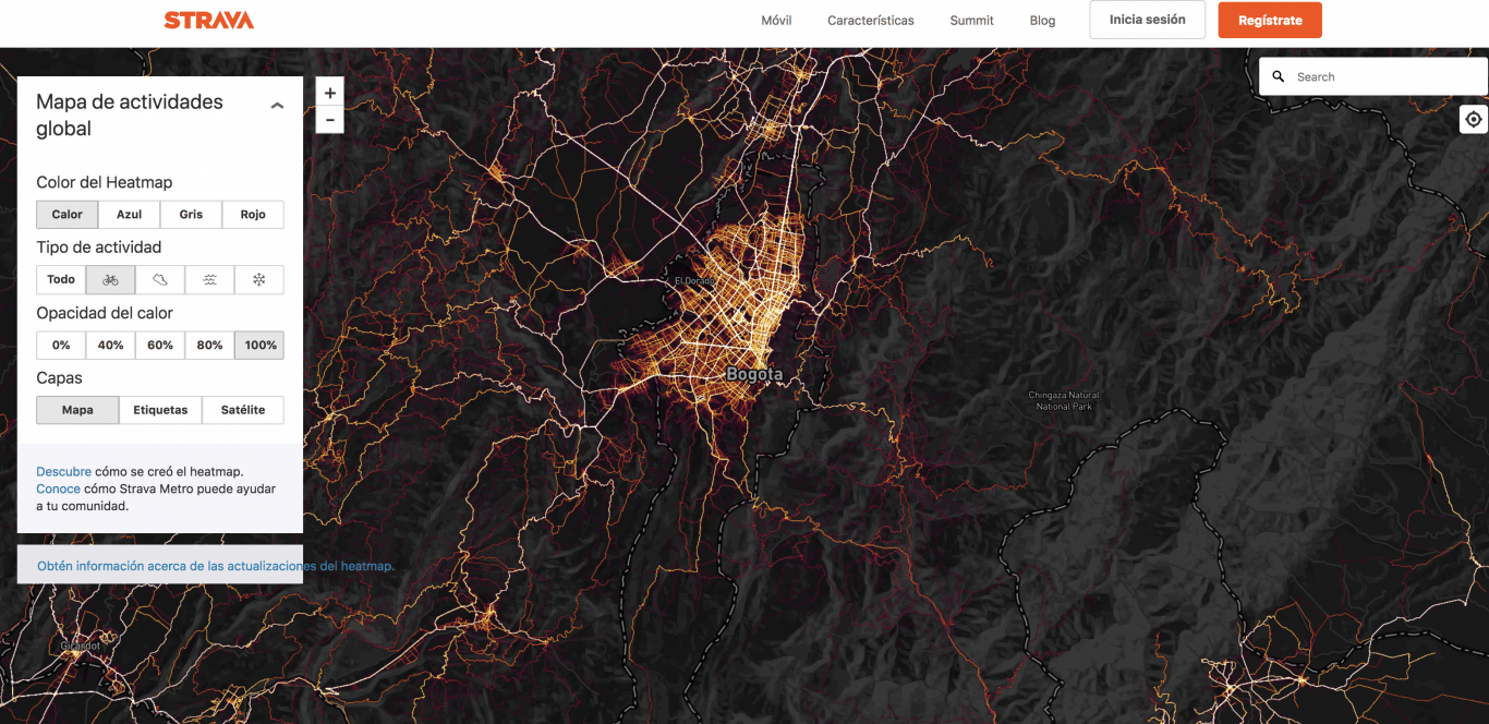 Mapa de actividades global Mapa de actividades global