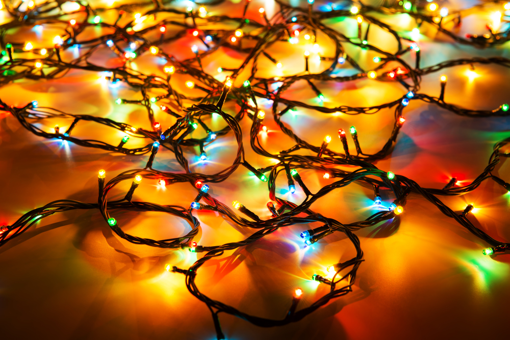 luces de colores de navidad