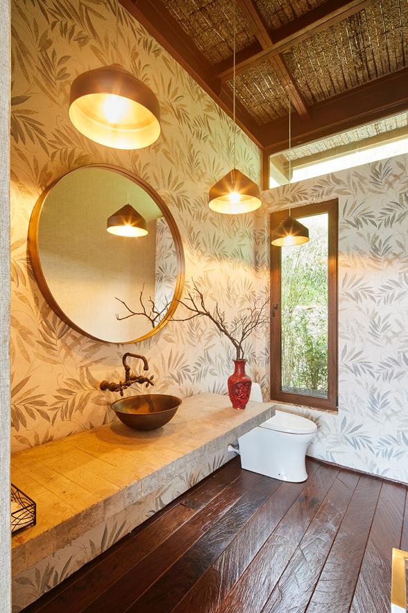 Foto decoración con espejos baño